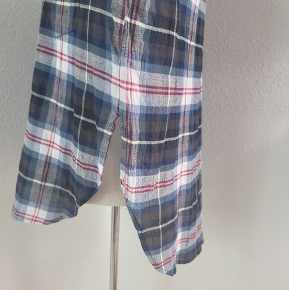 MADEWELL WHEATON PLAID POPOVER RED/WHITE/BLACK WOMEN'S SHIRT SIZE SMALL - Picture 12 of 16